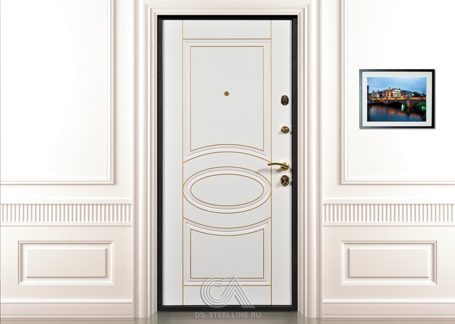 Металлическая дверь Дублин для квартиры, вид в интерьере