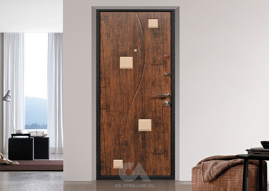 Металлическая дверь Тетра для квартиры, вид в интерьере